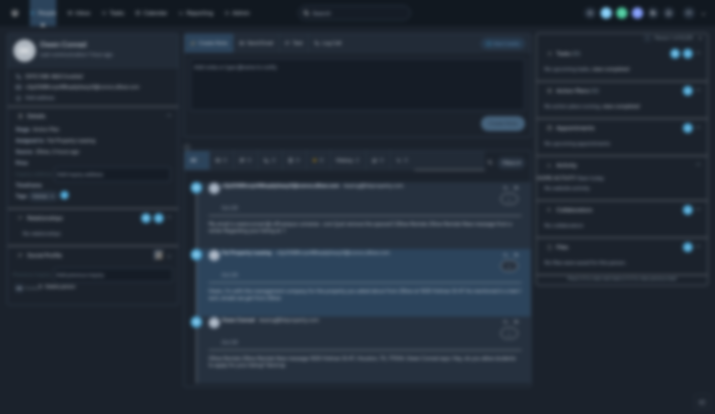 Current Person page with timeline, dark mode
